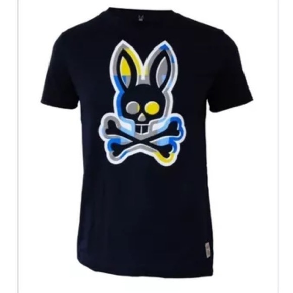 PSYCHO BUNNY MULTICOLOR LOGO GRAPHIC TSHIRT Sz 9 - Picture 2 of 4